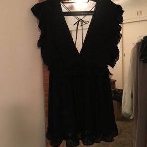 lilyful Dresses - Lilyful Ruffle Chiffon Flare Dress lilyful Dresses - Lilyful Ruffle Chiffon Flare Dress
